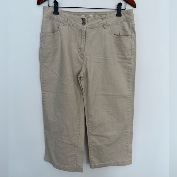 Denver Hayes Casual Tan Cropped capris Pants size 10 - Picture 3 of 4